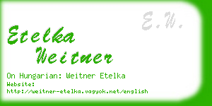 etelka weitner business card